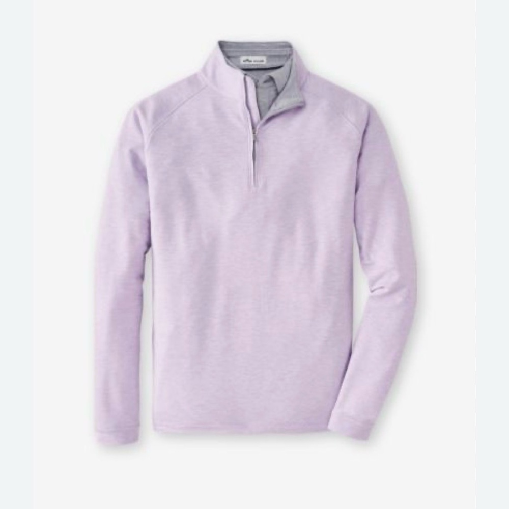 Peter Millar Light Lavender Quarter-Zip Pullover